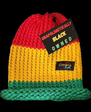 Red, Gold, Green Handcrafted Crochet Beanie